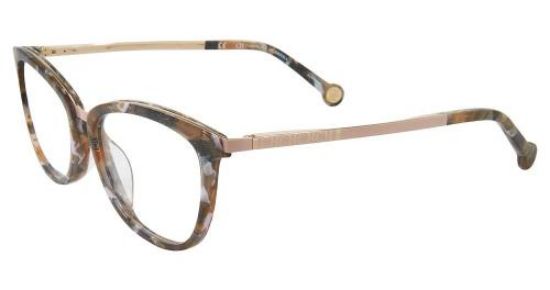 Carolina Herrera Designer Eyeglasses VHE094K-0323 in Brown-Pattern 52mm DEMO LENS