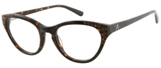 Guess GM-133-BLKAM Marciano Black Demi Amb Cat-Eye Women's Acetate Eyeglasses