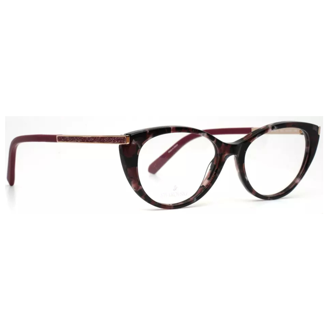 SWAROVSKI SK5413 055 Red Tortoise Womens Cat Eye Eyeglasses 51-16-145 B:39