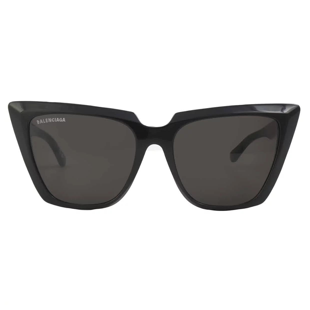 Balenciaga Grey Cat Eye Ladies Sunglasses BB0046S 001 55