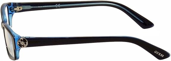 Guess GU2526 090 Women's Shiny Blue Rectangular Frame Eyeglasses