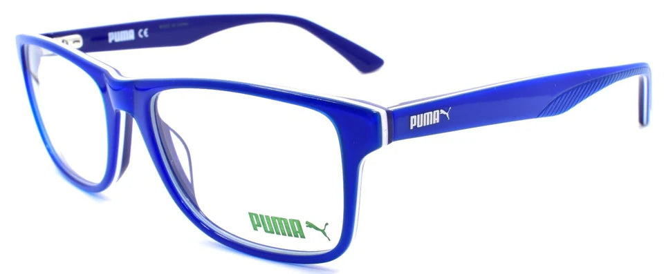 PUMA PU0108O 008 Men's Eyeglasses Frames 55-18-140 Blue