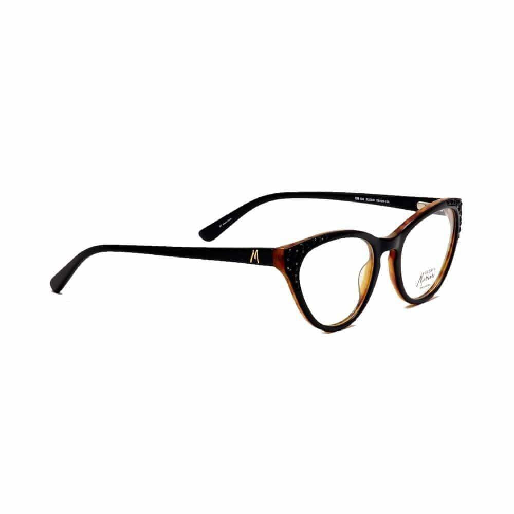Guess GM-133-BLKAM Marciano Black Demi Amb Cat-Eye Women's Acetate Eyeglasses