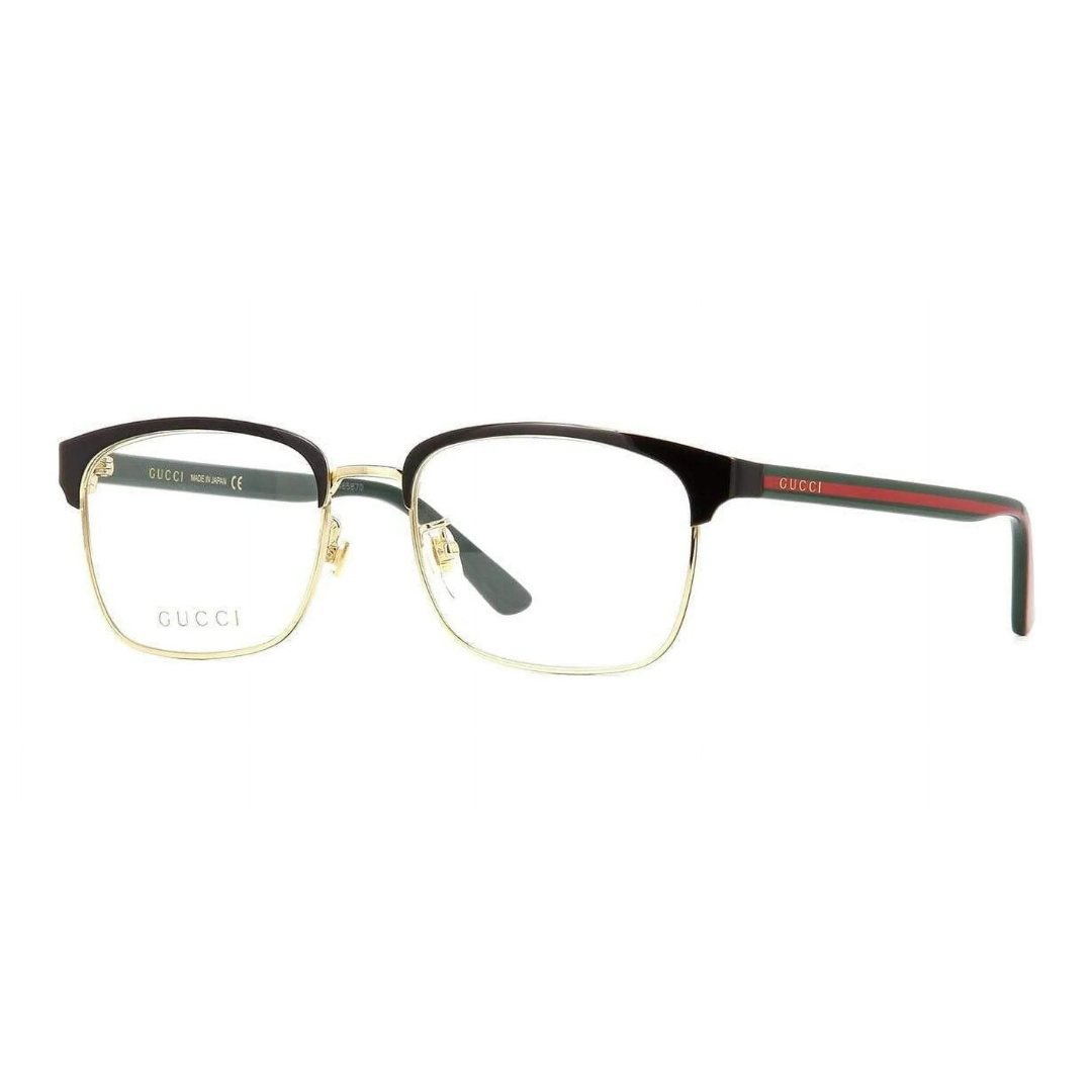 Gucci GG0934OA Eyeglasses Men Black Gold Red Rectangle 54 New 100% Autentic