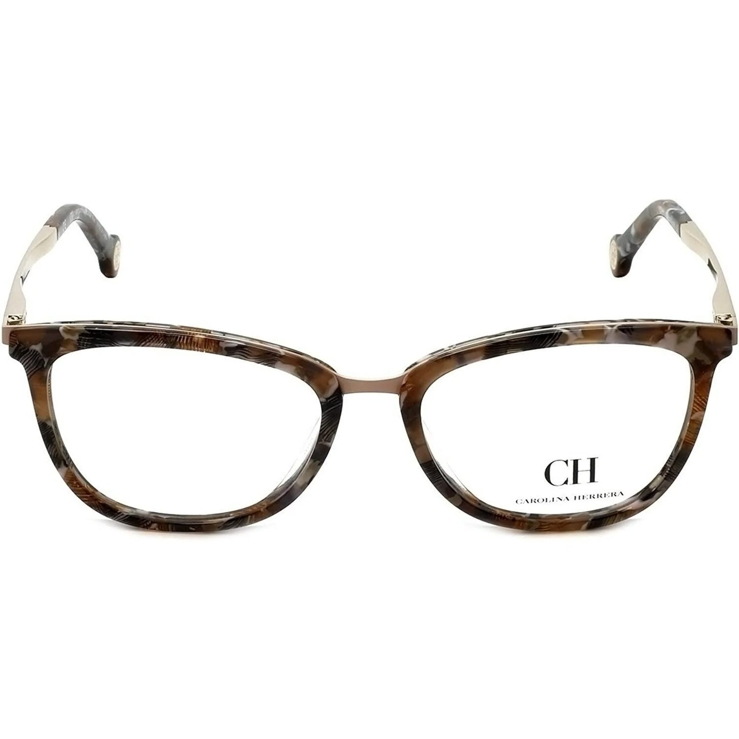 Carolina Herrera Designer Eyeglasses VHE094K-0323 in Brown-Pattern 52mm DEMO LENS
