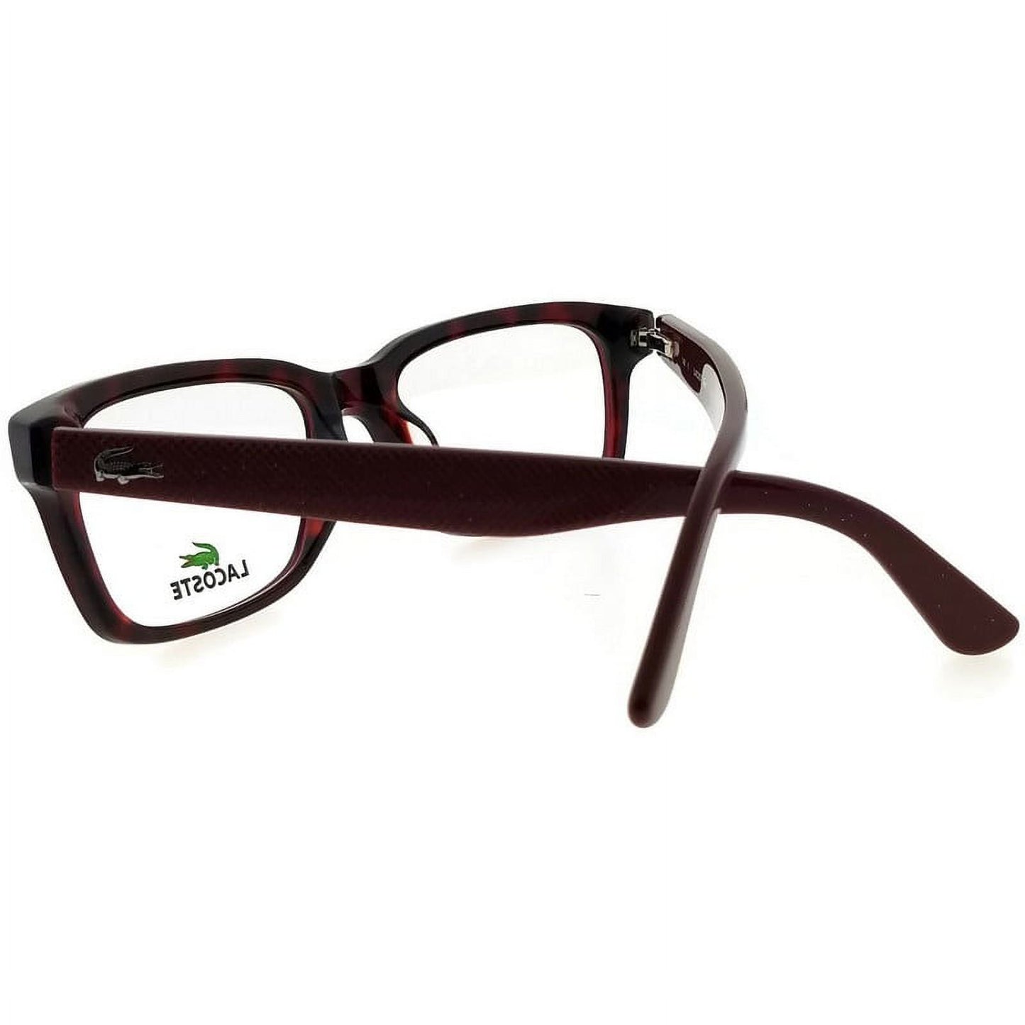 Lacoste L2672-615 Red Havana Square Men's Acetate Eyeglasses Woman.