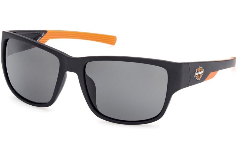Harley Davidson HD0966X 02D Matte Black Plastic Sunglasses Wrap Frame 60-18-130