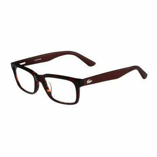 Lacoste L2672-615 Red Havana Square Men's Acetate Eyeglasses Woman.