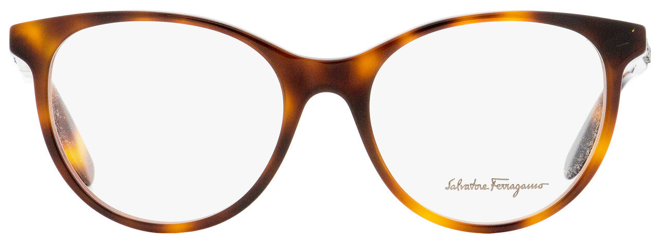 Salvatore Ferragamo Oval Eyeglasses SF2805R 212 Havana/Gold 52mm 2805