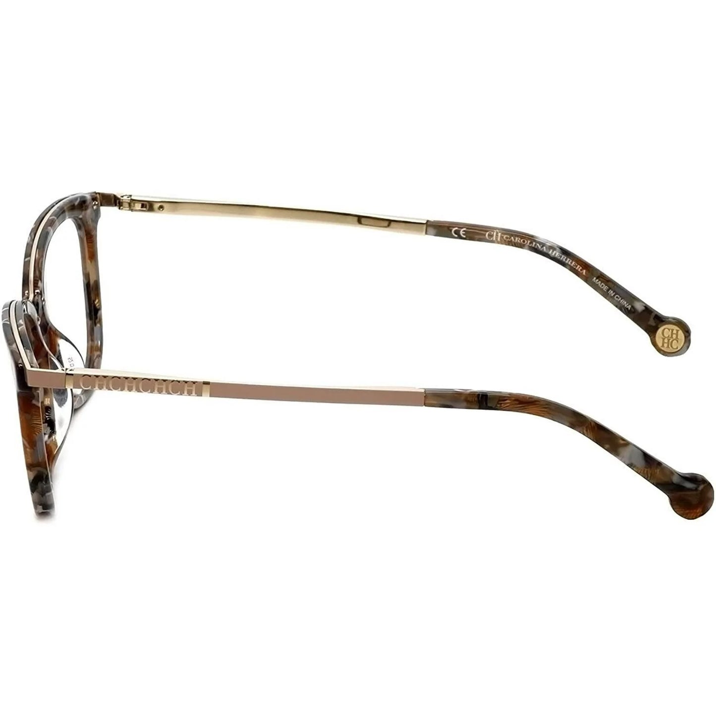 Carolina Herrera Designer Eyeglasses VHE094K-0323 in Brown-Pattern 52mm DEMO LENS