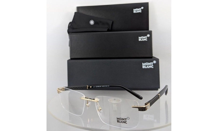 NEW Mont Blanc MB0210o-001 Black Black Eyeglasses
