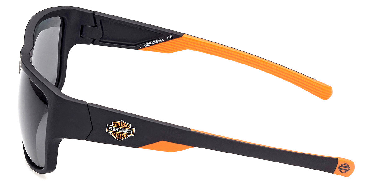 Harley Davidson HD0966X 02D Matte Black Plastic Sunglasses Wrap Frame 60-18-130