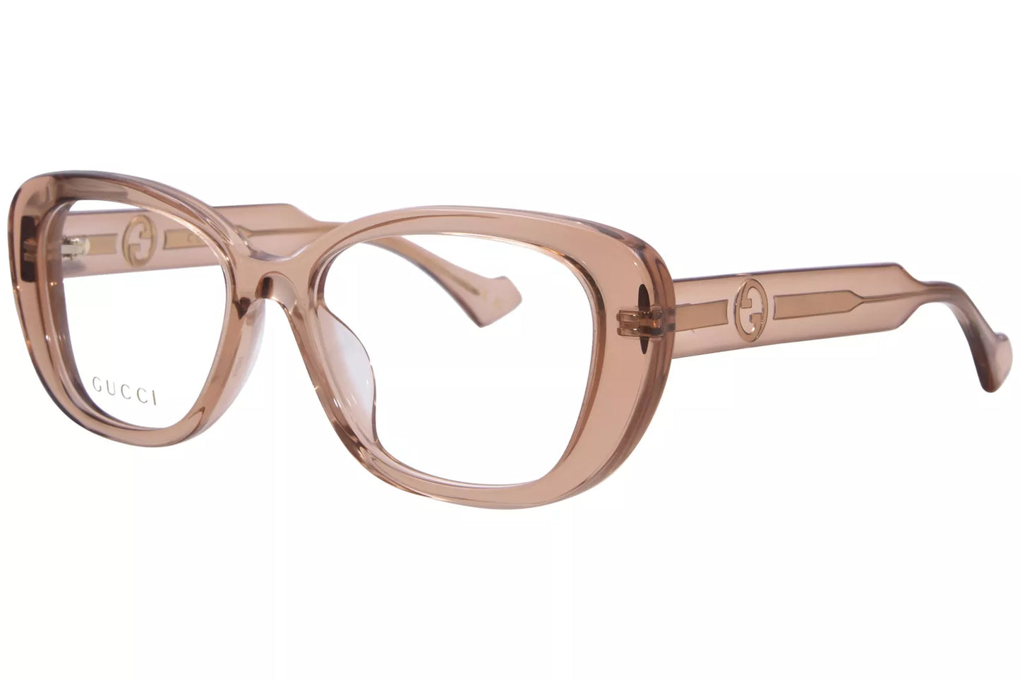 Gucci GG1559OK 003 Eyeglasses Frame Women's Brown Full Rim Cat Eye 54mm