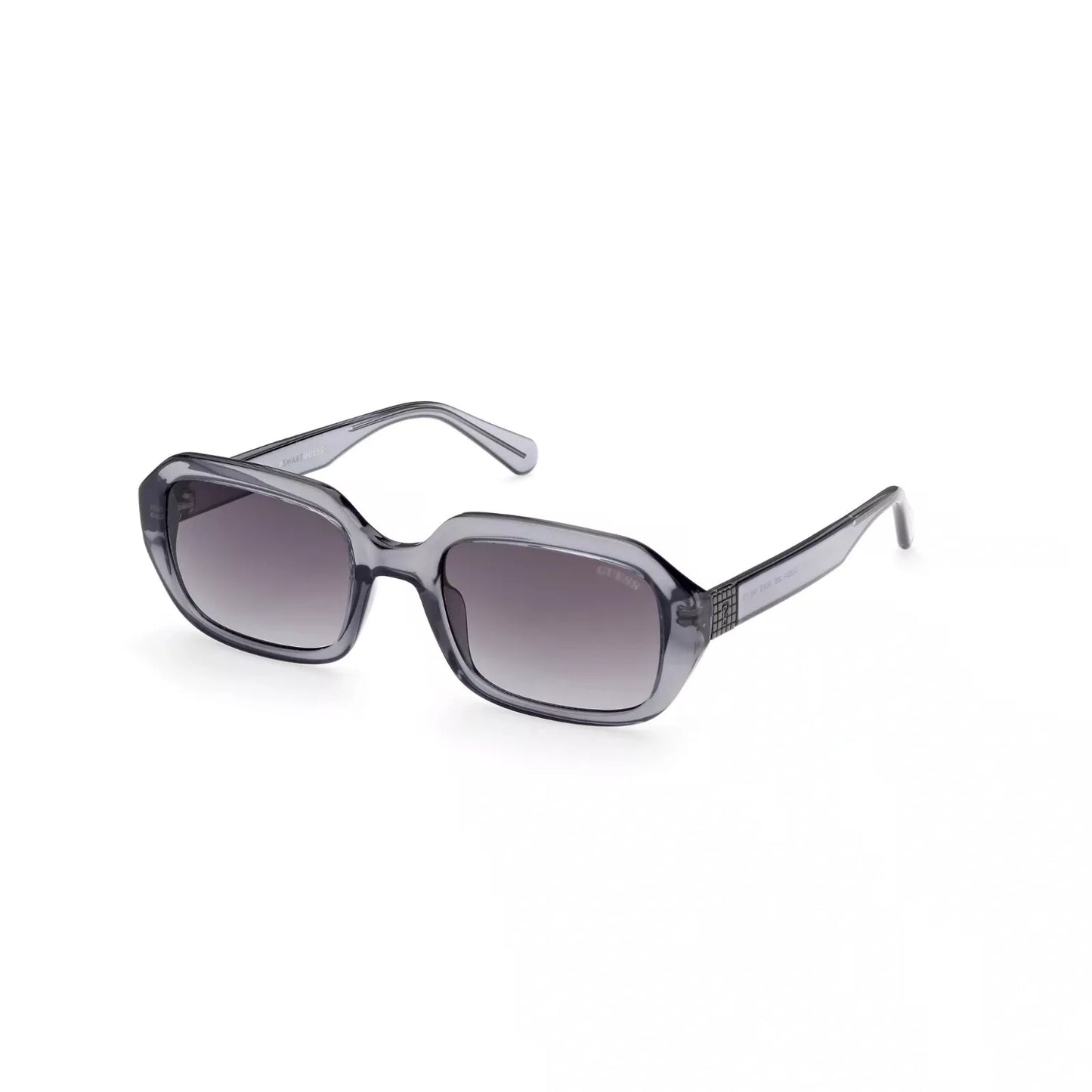 Guess GU8244 20B Gray Clear Plastic Rectangular Sunglasses Frame 55-22-145