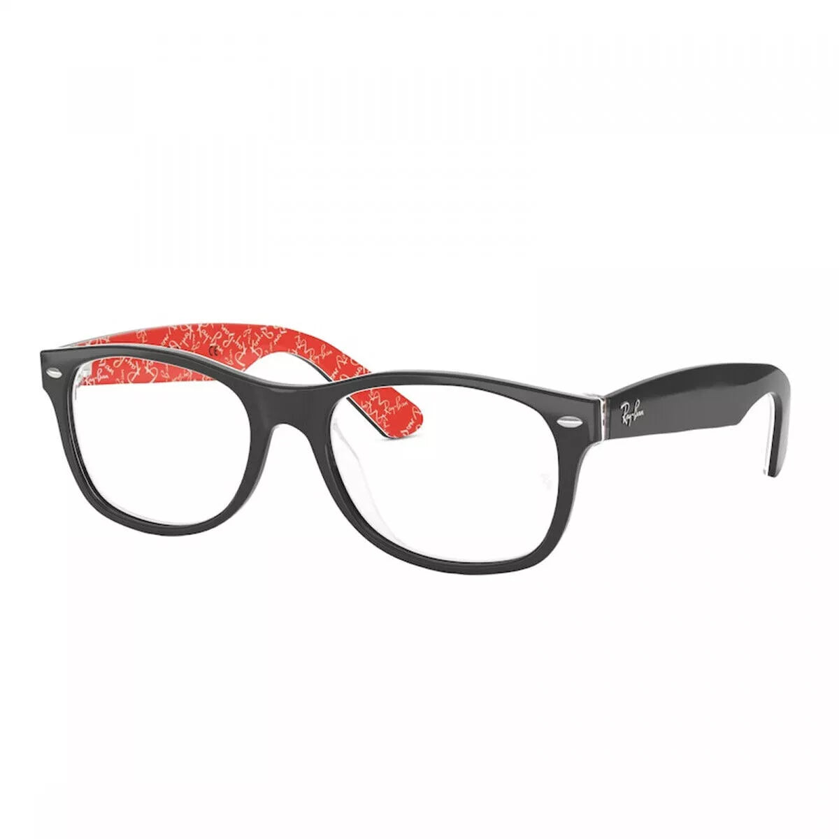 RAY BAN RX5184 2479 Black Texture Red 54mm Eyeglasses New Authentic