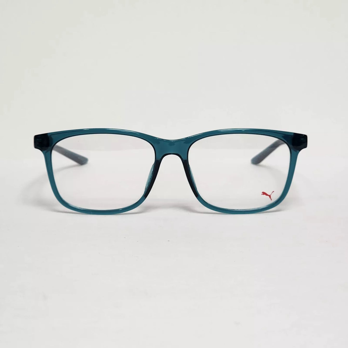 Puma PU01840A Men's Rectangular Glasses in Transparent Aqua | Size: 57mm