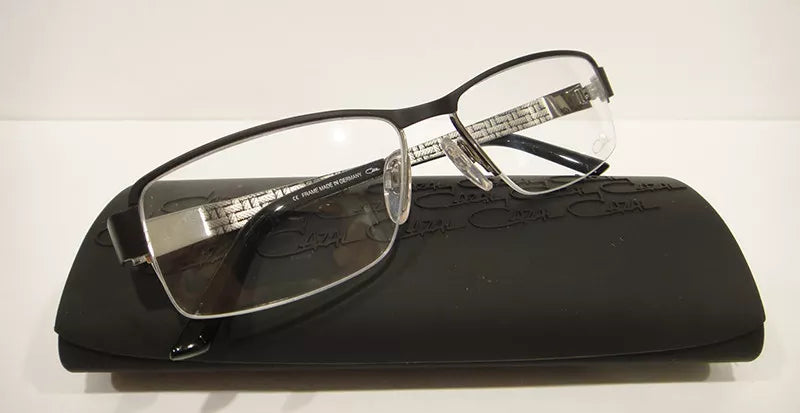 Cazal 7036 Eyeglasses Semi Rimless Frames Color 003 Black Authentic New