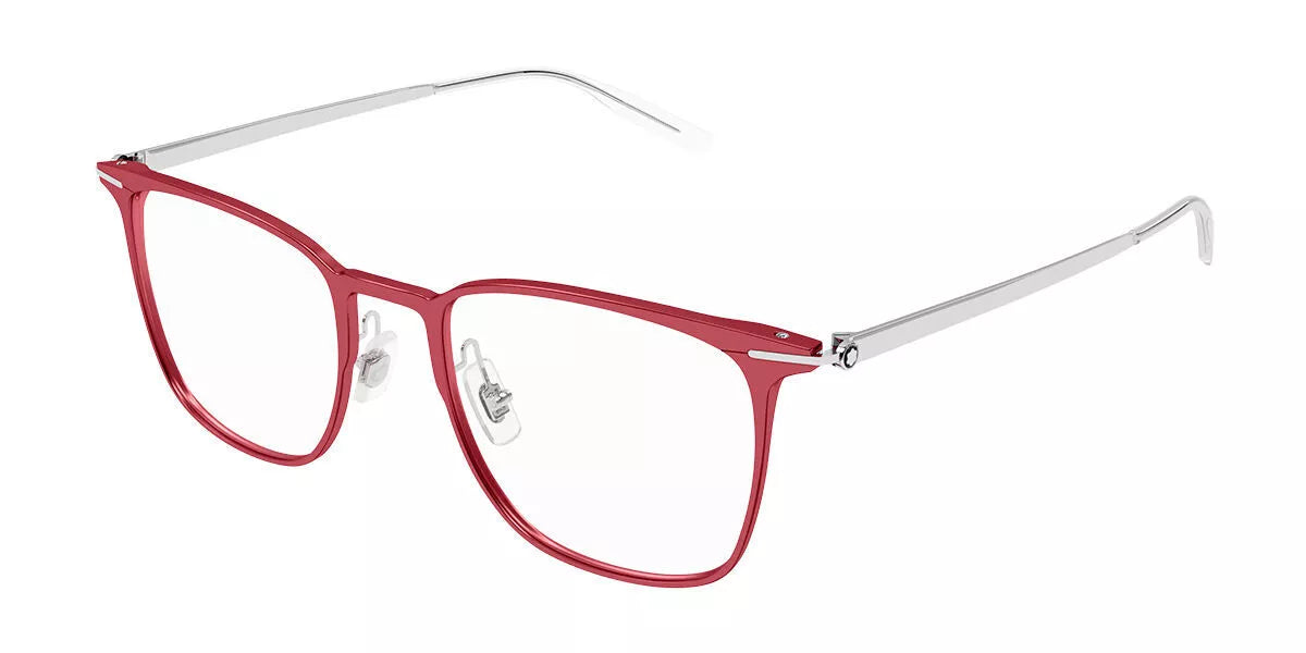 Mont Blanc MB0232o-003 Red Silver TITANIUM Eyeglasses