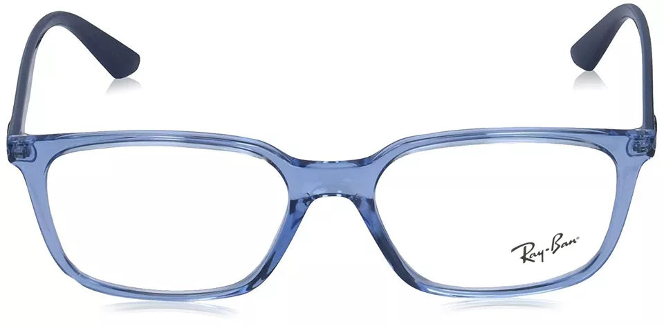 New Ray-Ban RX7176 5941 Transparent Blue 54/17/140 Authentic Unisex Eyeglasses