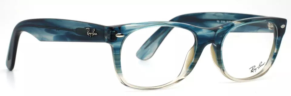 RAY BAN RB5184 8146 Blue Womens Oval Full Rim Eyeglasses 52-18-145 B:38