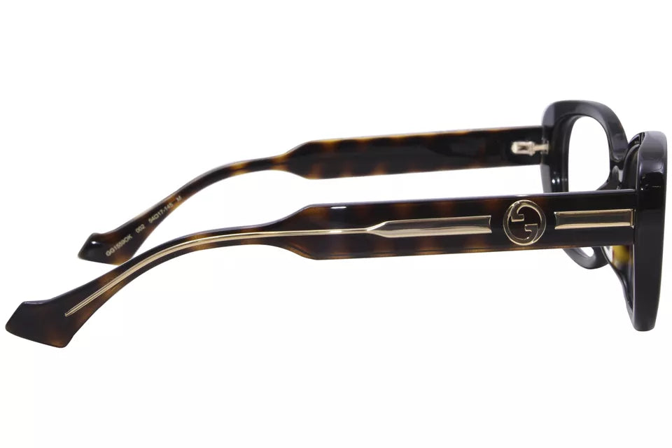 Gucci GG1559OK 002 Eyeglasses Frame Women's Havana Crystal Full Rim Cat Eye 54mm