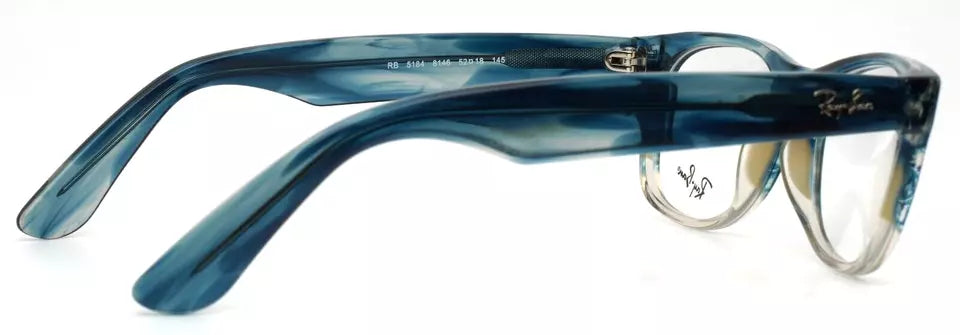 RAY BAN RB5184 8146 Blue Womens Oval Full Rim Eyeglasses 52-18-145 B:38