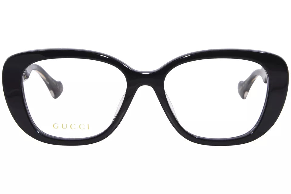 Gucci GG1559OK 001 Eyeglasses Frame Women's Black Crystal Full Rim Cat Eye 54mm