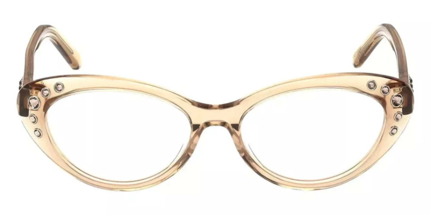 Swarovski SK5429 045 Yellow Cat Eye Plastic Optical Eyeglasses Frame 53-16-140 Designer Eyewear