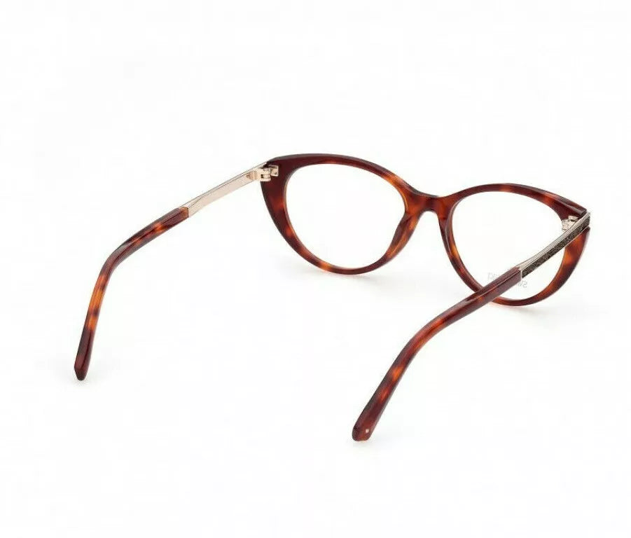 SWAROVSKI SK5413 055 Red Tortoise Womens Cat Eye Eyeglasses 51-16-145 B:39