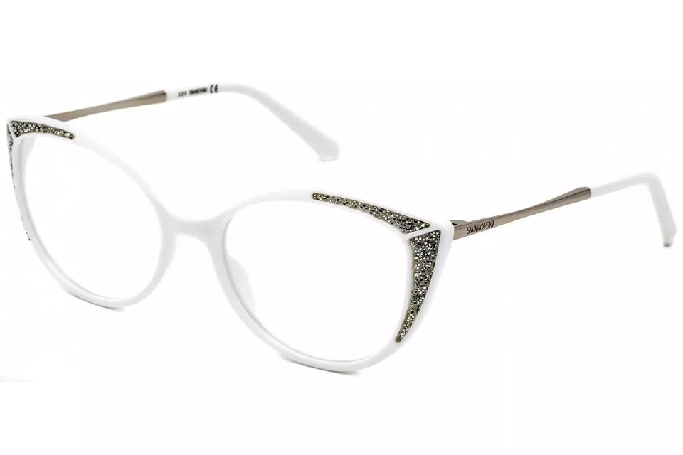 SWAROVSKI SK 5362 021 Eyeglasses White Frame 53mm
