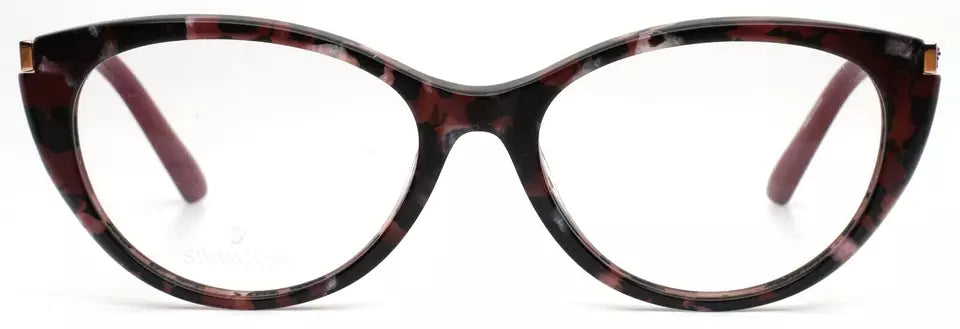 SWAROVSKI SK5413 055 Red Tortoise Womens Cat Eye Eyeglasses 51-16-145 B:39