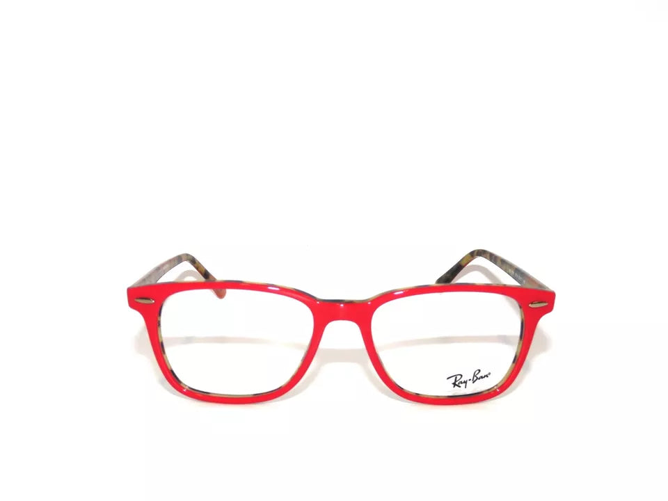 Ray Ban RX7119 5714 53 Top BordeauX Rose On Havana Eyeglasses Rayban 7119