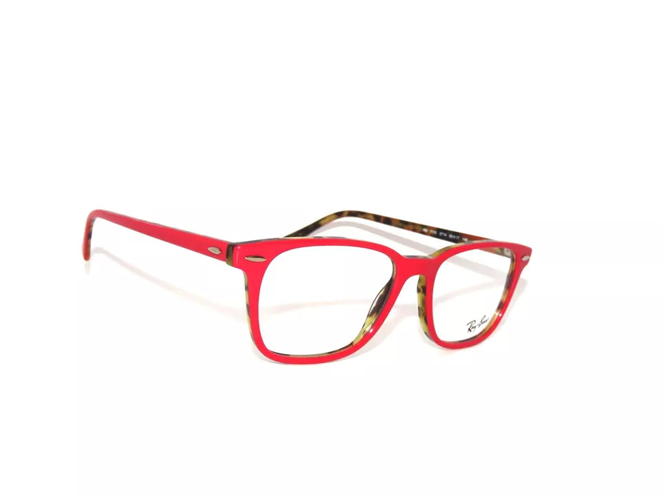 Ray Ban RX7119 5714 53 Top BordeauX Rose On Havana Eyeglasses Rayban 7119